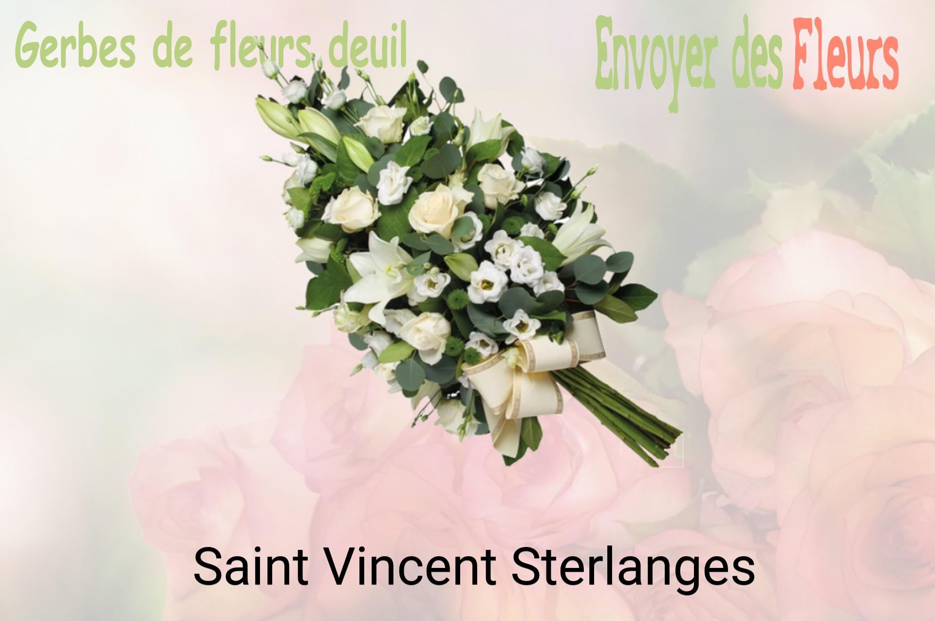Gerbe de fleurs de deuil livrée à Saint-Vincent-Sterlanges